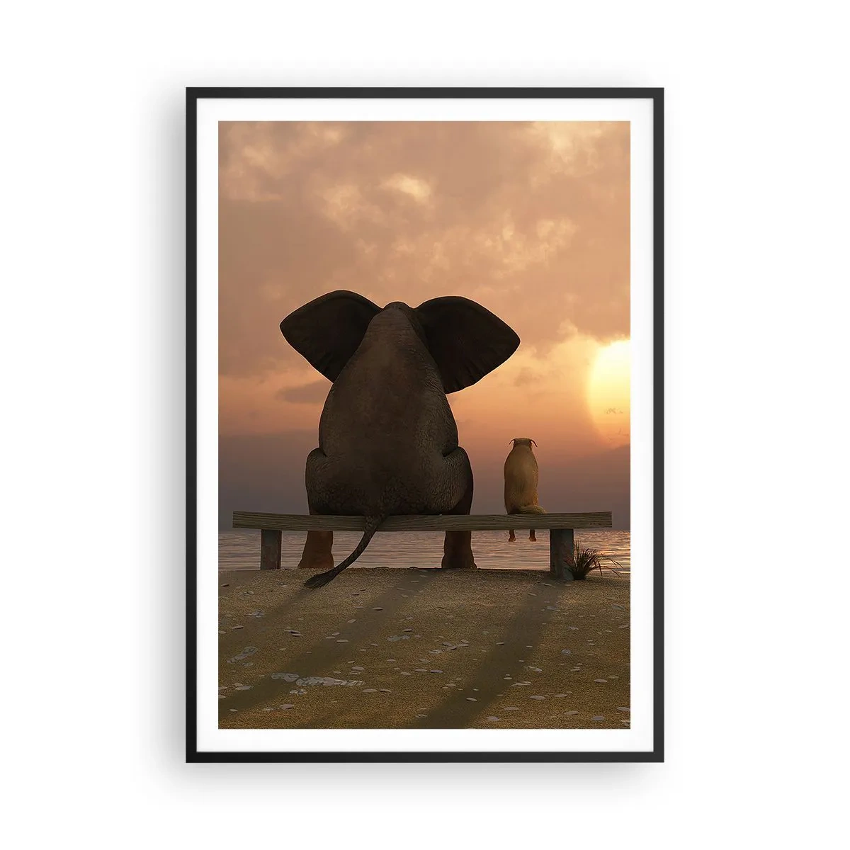 Plagát v čiernom ráme - Je skvelé spolu mlčať - 70x100 cm