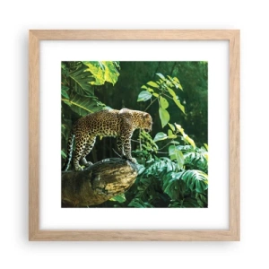 Plagát v ráme zo svetlého duba - Na lov? - 30x30 cm