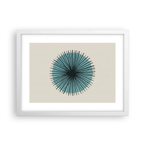 Plagát v bielom ráme - Žiariaca modrá - 40x30 cm