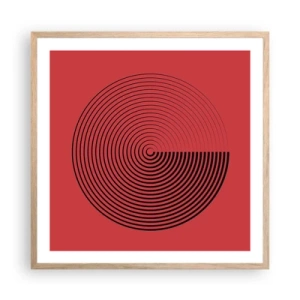 Plagát v ráme zo svetlého duba - Kruhový pohyb - 60x60 cm