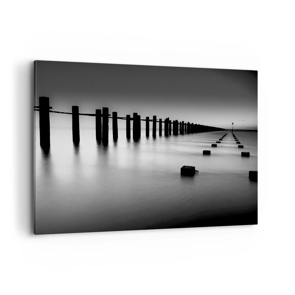 Obraz na plátne - Šedá diaľka v hmle - 100x70 cm