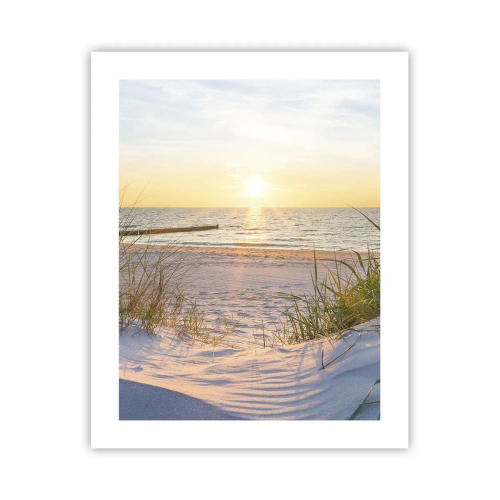 Plagát - Šumenie mora, spev vtákov, divoká pláž uprostred trávy… - 40x50 cm