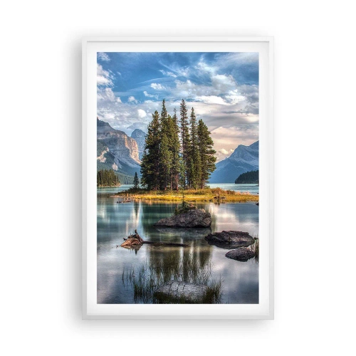 Plagát v bielom ráme - Pri veľkej a čistej vode… - 61x91 cm