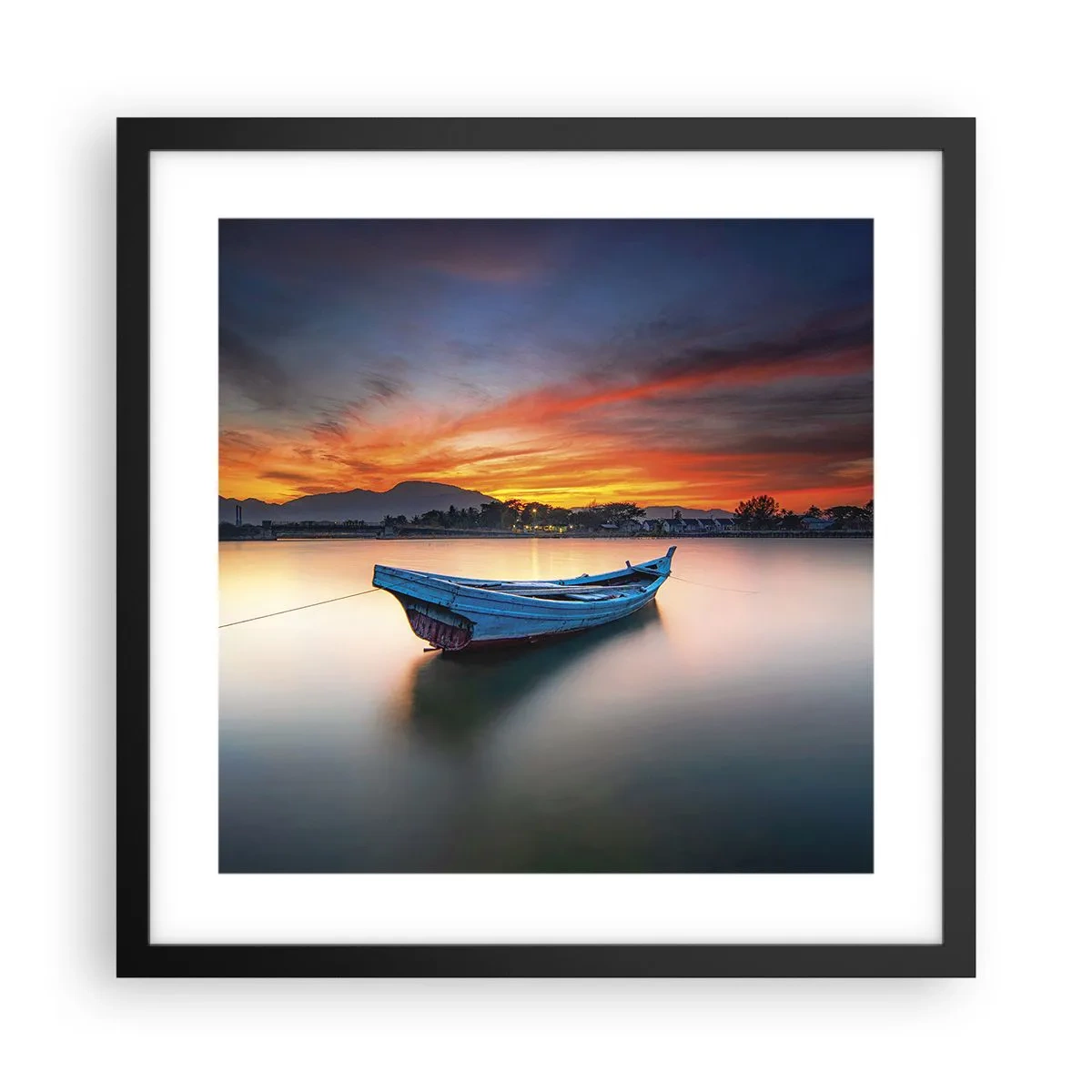 Plagát v čiernom ráme - Blíži sa dobrá noc - 40x40 cm