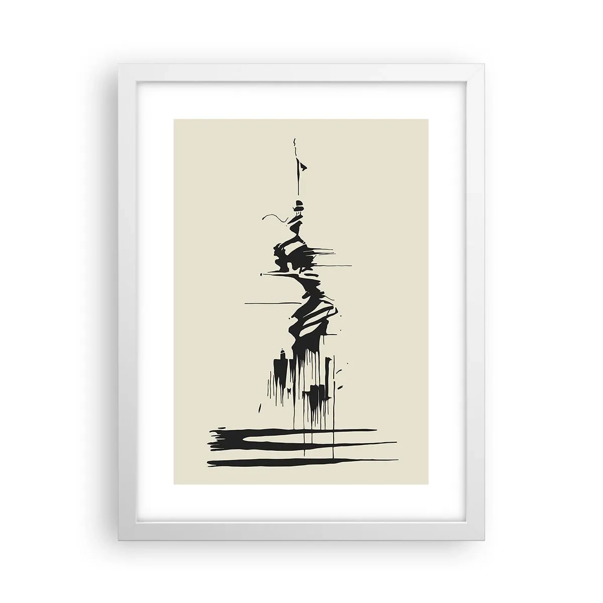 Plagát v bielom ráme - Rýchla abstrakcia - 30x40 cm