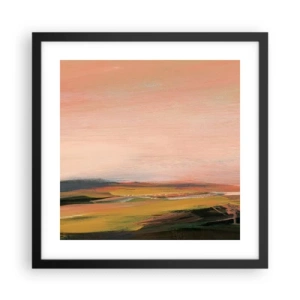 Plagát v čiernom ráme - V ružových tónoch - 40x40 cm