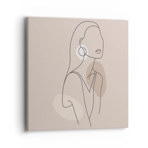 Obraz na plátne - Dievčenská ikona - 40x40 cm