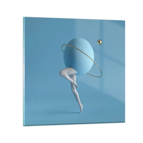 Obraz na skle - Šialenstvo planét - 60x60 cm