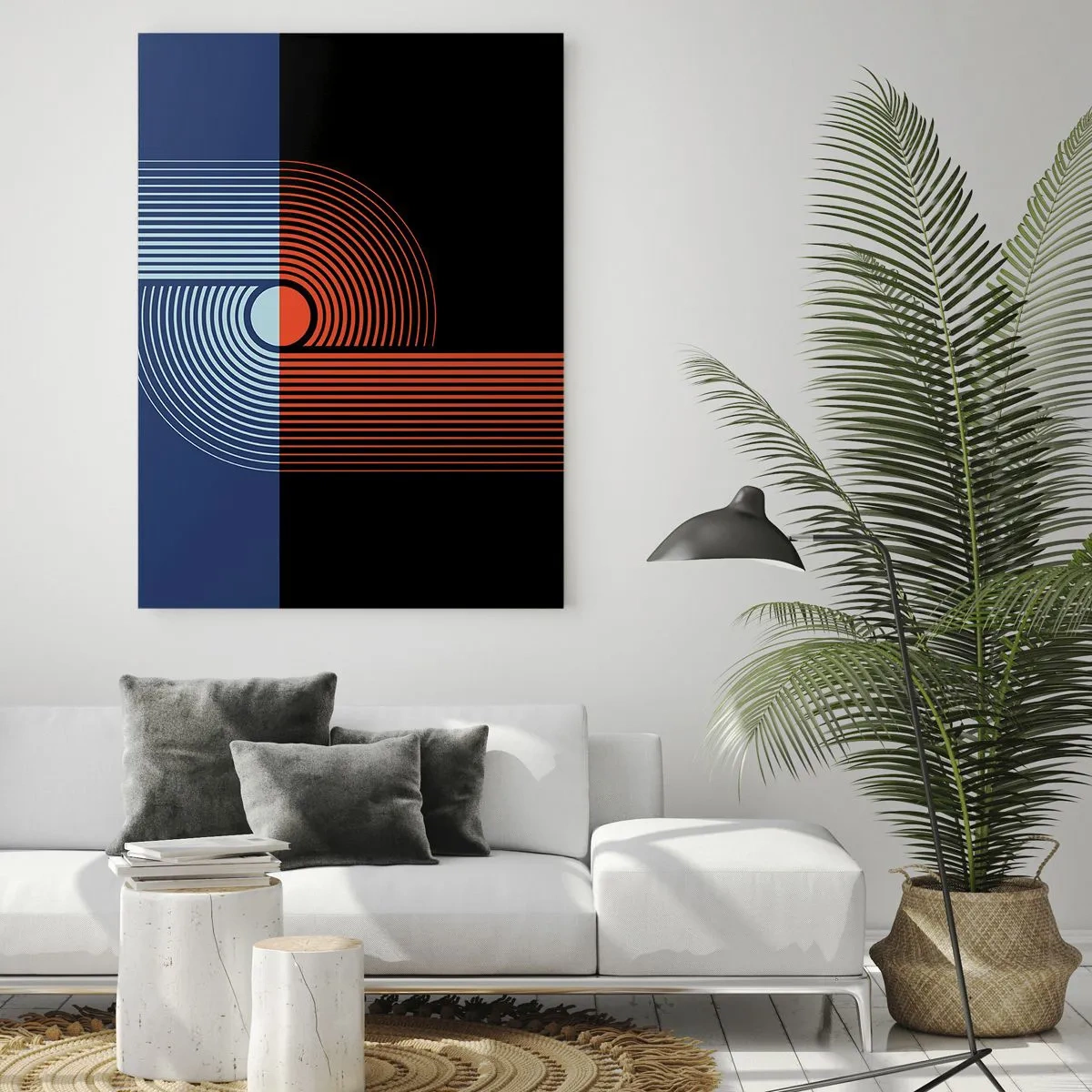 Obraz na skle - V geometrickom objatí - 50x70 cm