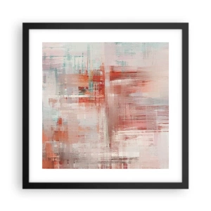 Plagát v čiernom ráme - Zahmlené. Ale ružové - 40x40 cm