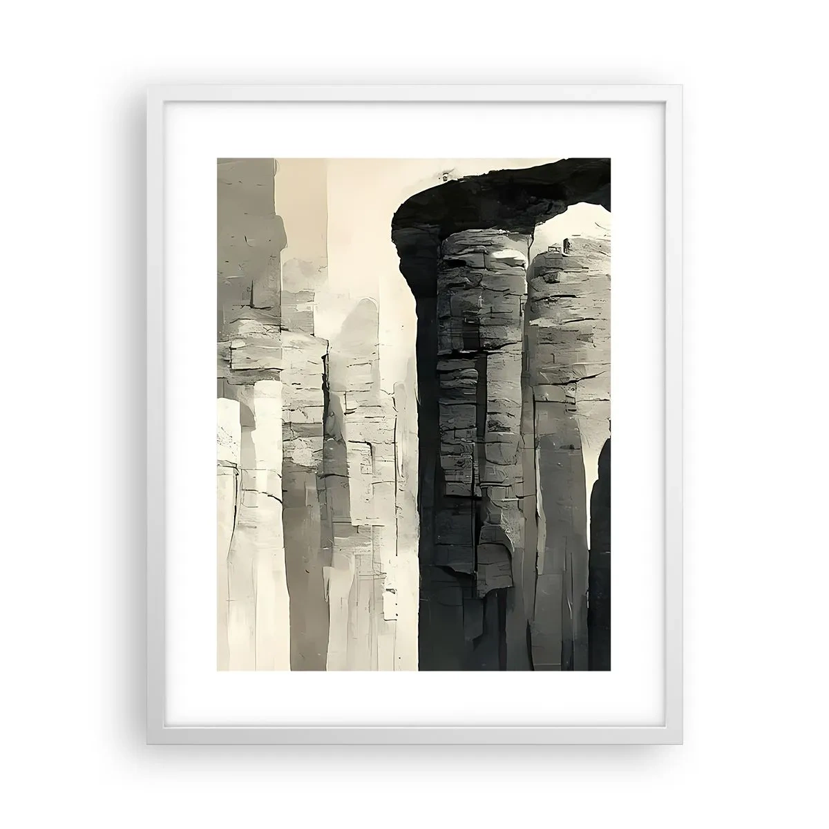 Plagát v bielom ráme - Majestátnosť starožitnosti - 40x50 cm