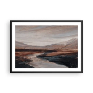 Plagát v čiernom ráme -  Pokojné údolie - 70x50 cm