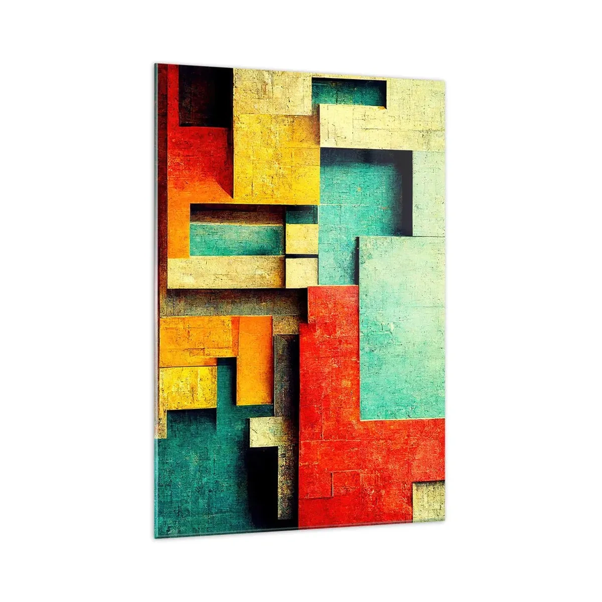 Obraz na skle - Festival pravých uhlov - 70x100 cm