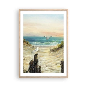 Plagát v ráme zo svetlého duba - Bezvetrie a samota - 50x70 cm