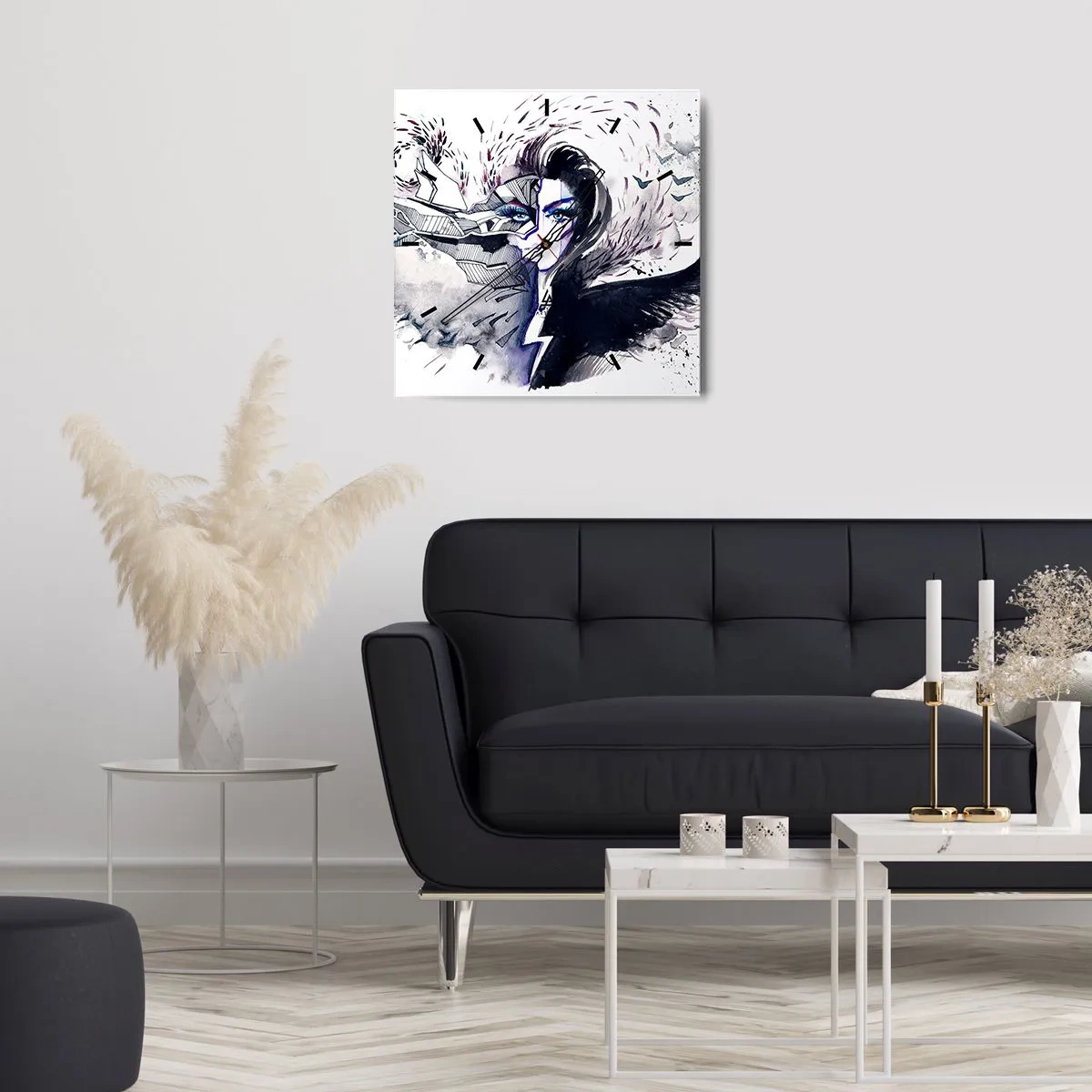 Nástenné hodiny - Démonická a krásna - 30x30 cm