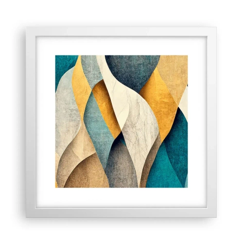 Plagát v bielom ráme - Rytmus a vlnenie - 30x30 cm