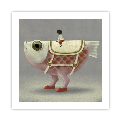 Plagát - Rybí jazdec - 50x50 cm