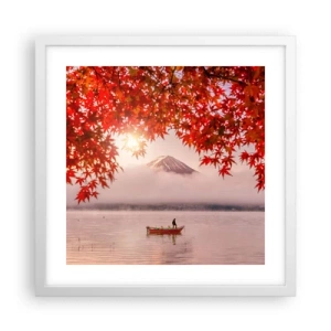 Plagát v bielom ráme - V japonskom štýle - 40x40 cm