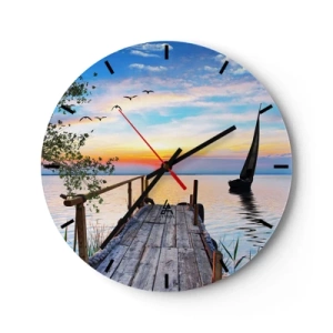 Nástenné hodiny - Dobrý večer - 40x40 cm