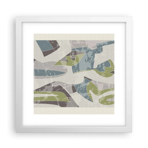 Plagát v bielom ráme - Kompozícia za sklom - 30x30 cm