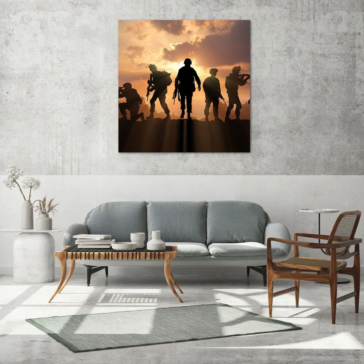 Obraz na skle - Brothers in arms - 30x30 cm