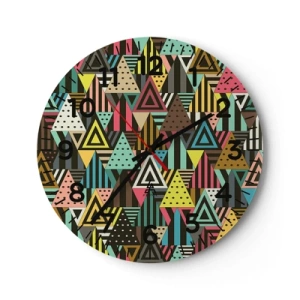 Nástenné hodiny - V rytme na tri - 40x40 cm