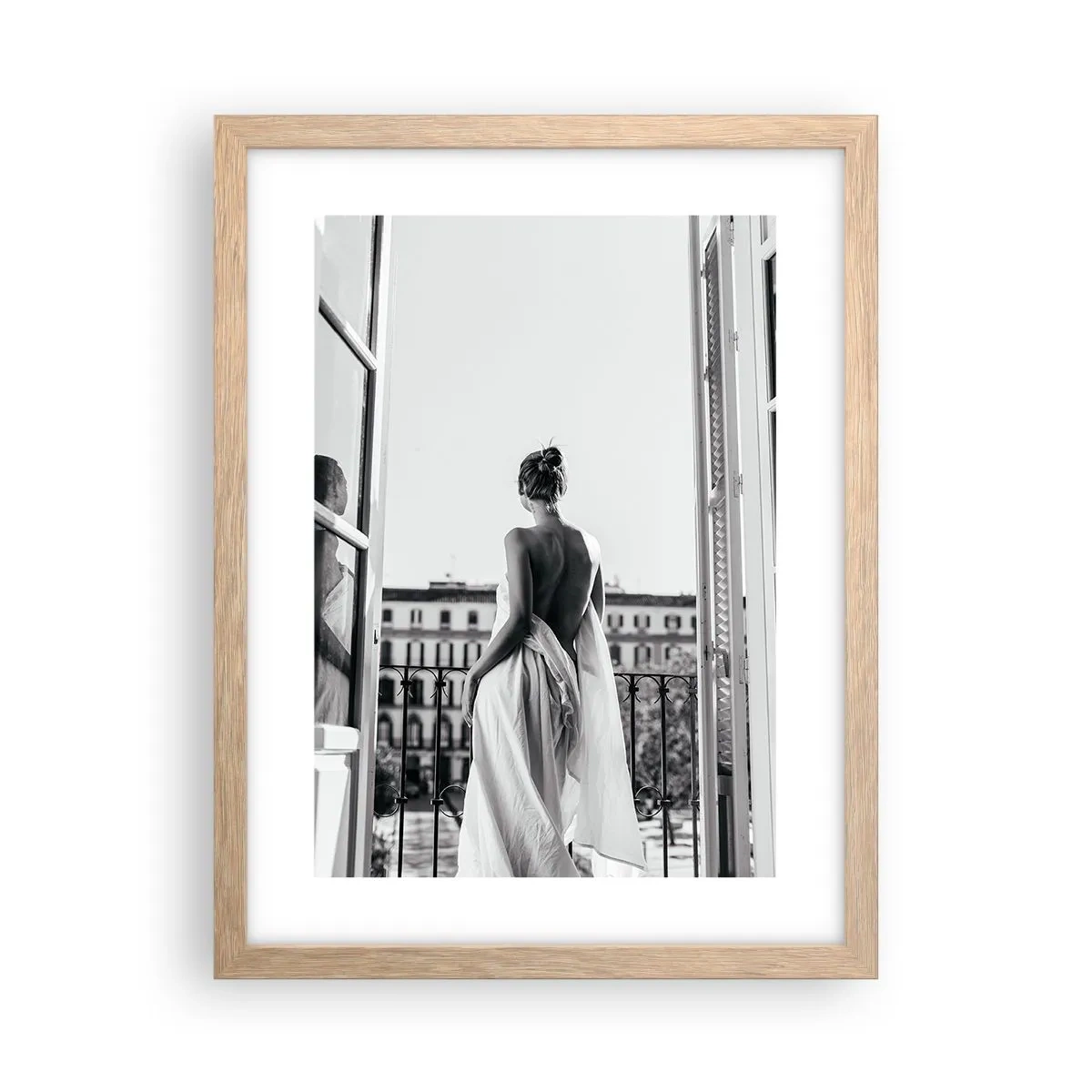 Plagát v ráme zo svetlého duba - Prebudenie zmyslov - 30x40 cm