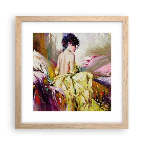 Plagát v ráme zo svetlého duba - Medzi ústami a okrajom pohára - 30x30 cm