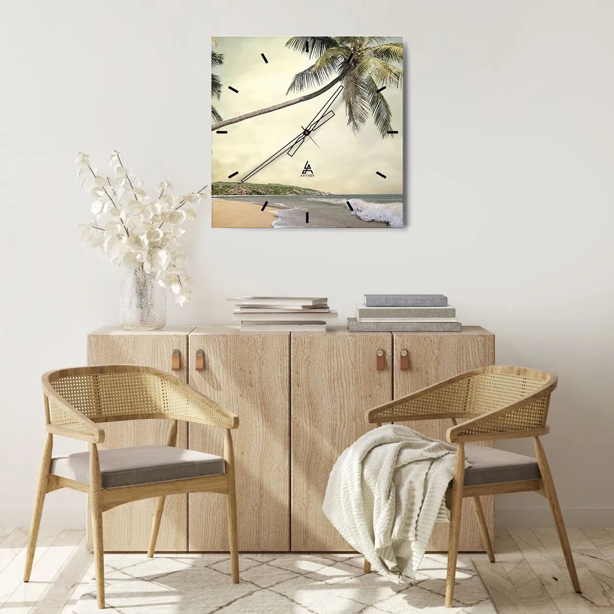 Nástenné hodiny - Tropický sen - 40x40 cm