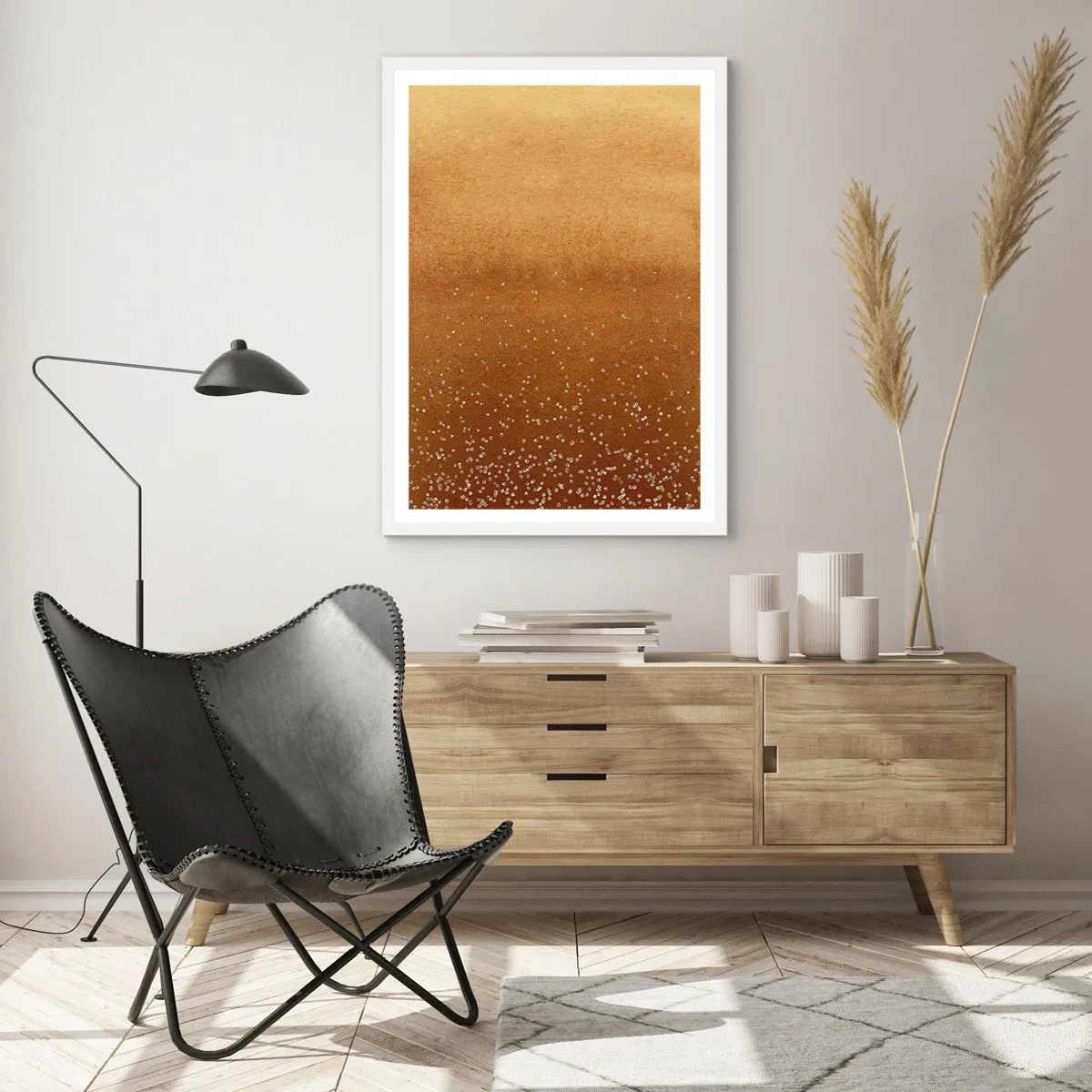 Plagát v bielom ráme - Zrodenie svetla - 61x91 cm