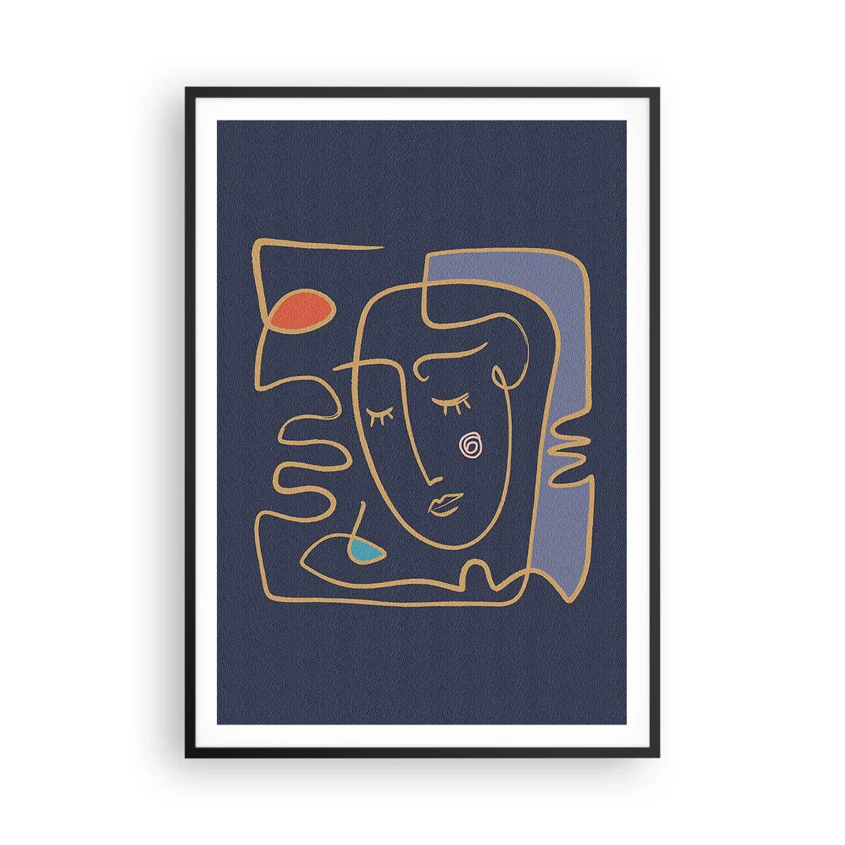 Plagát v čiernom ráme - V zádumčivosti - 70x100 cm