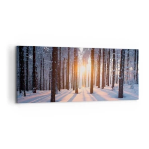 Obraz na plátne - Jasne čierne na bielom - 100x40 cm