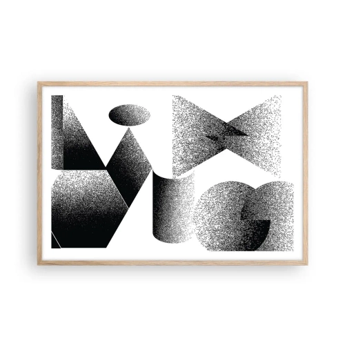 Plagát v ráme zo svetlého duba - Uhly a ovály - 91x61 cm