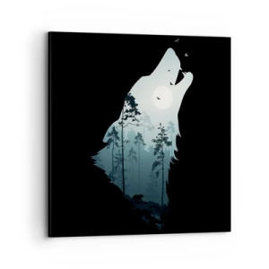 Obraz na plátne - Hlas lesnej noci - 70x70 cm