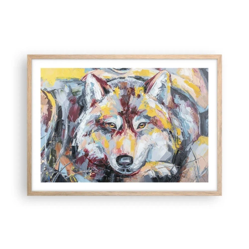 Plagát v ráme zo svetlého duba - Pokoj medzi blízkymi - 70x50 cm