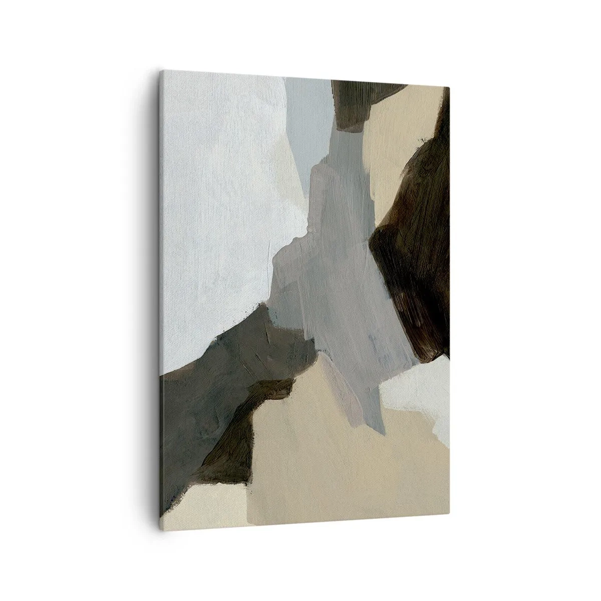 Obraz na plátne - Abstrakcia: križovatka šedej - 50x70 cm
