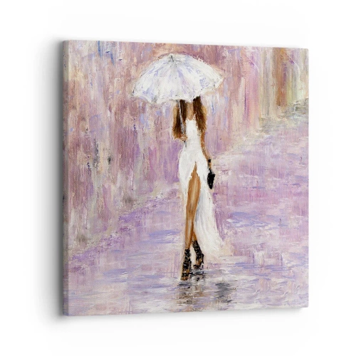 Obraz na plátne - V ľaliovom daždi - 30x30 cm