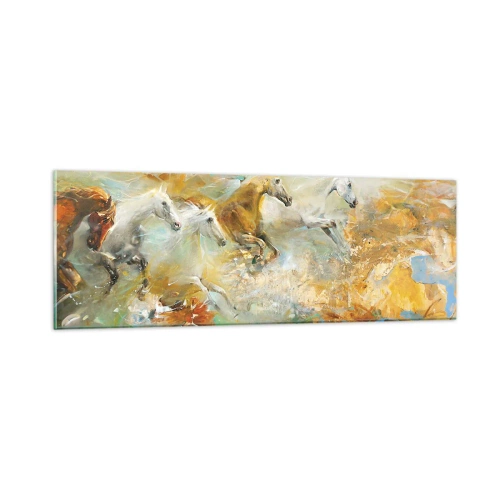 Obraz na skle - Cvála svetlom - 90x30 cm