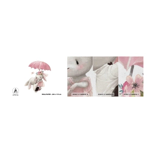 Vzorka fototapety Premium Canvas - To je láska - Pre deti, Králiky, Rozprávka - 100x30 cm