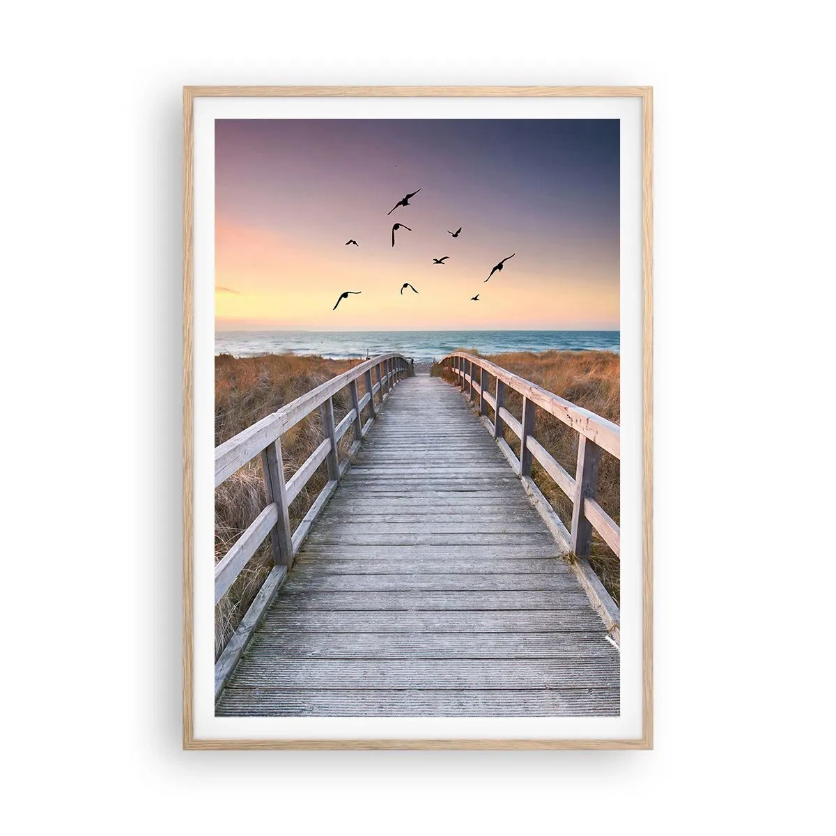 Plagát v ráme zo svetlého duba - Priestor pre vzostupy - 70x100 cm