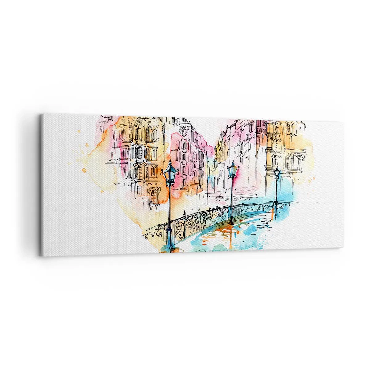 Obraz na plátne - Srdce mesta - 100x40 cm