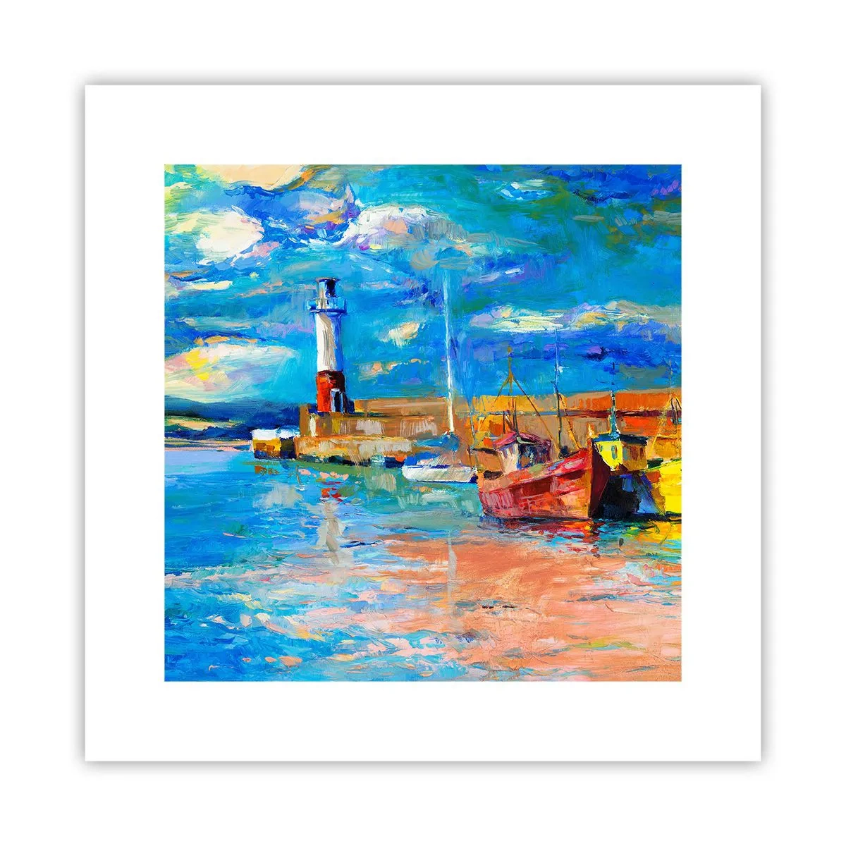 Plagát - Popoludní v dúhovom zálive - 30x30 cm