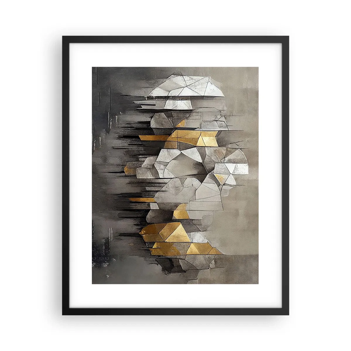 Plagát v čiernom ráme - Kompozícia z ľadu a svetla - 40x50 cm