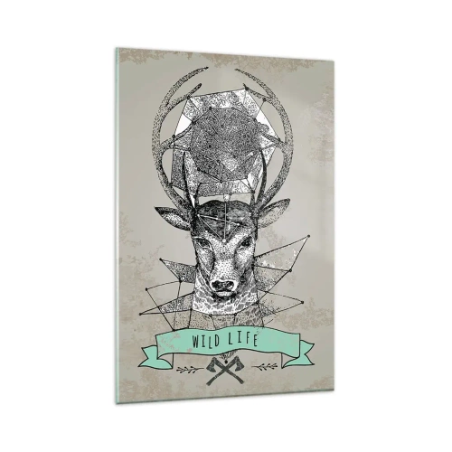 Obraz na skle - Videnie sv. Huberta - 80x120 cm