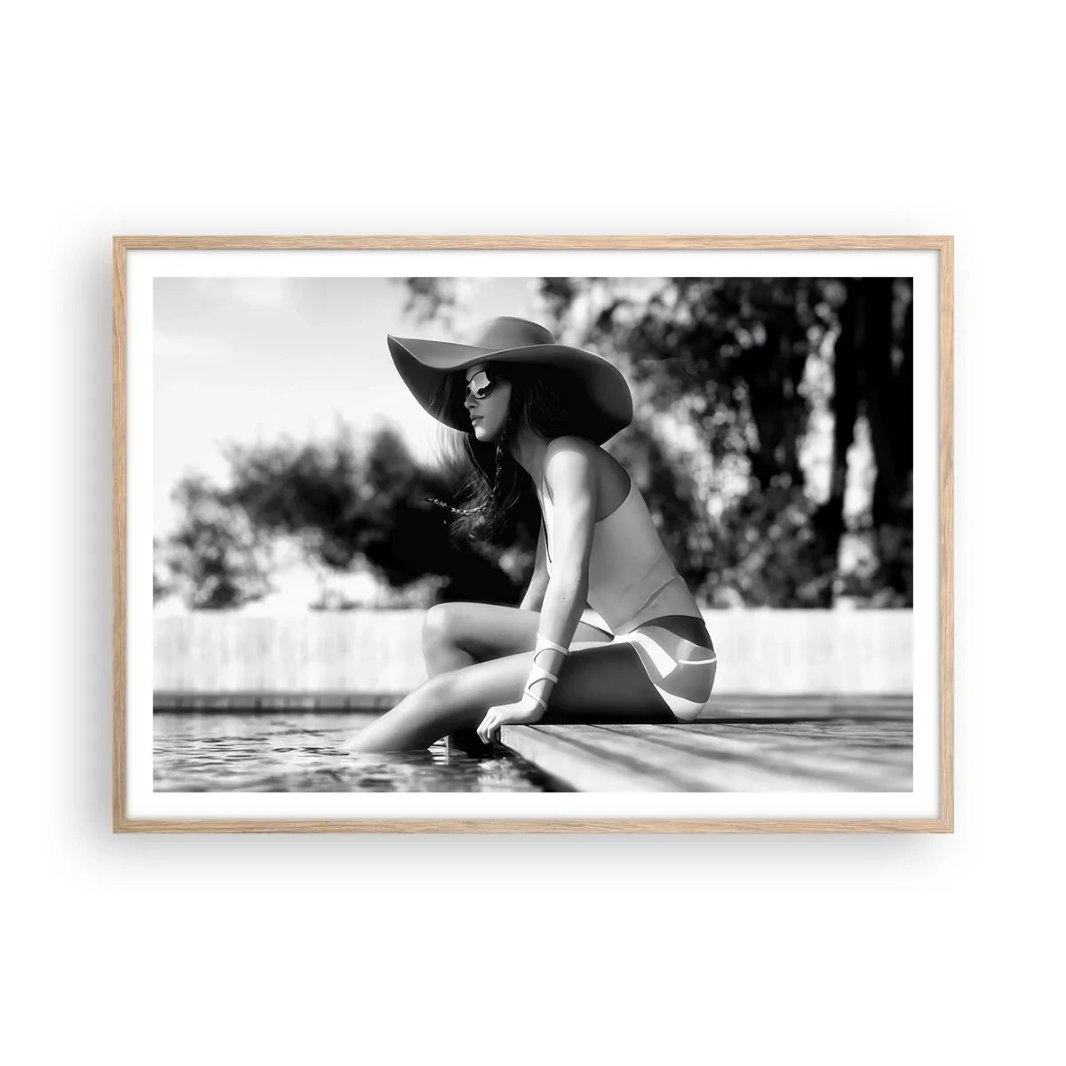 Plagát v ráme zo svetlého duba - Letný sen - 100x70 cm