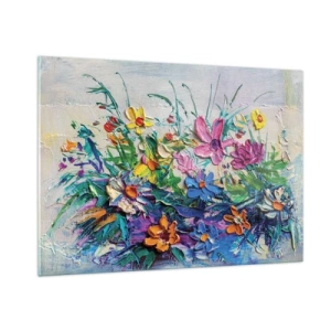 Obraz na skle - Vôbec nie zátišie - 100x70 cm