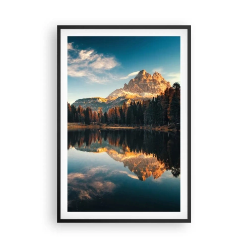 Plagát v čiernom ráme - Dvojitá krajina - 61x91 cm