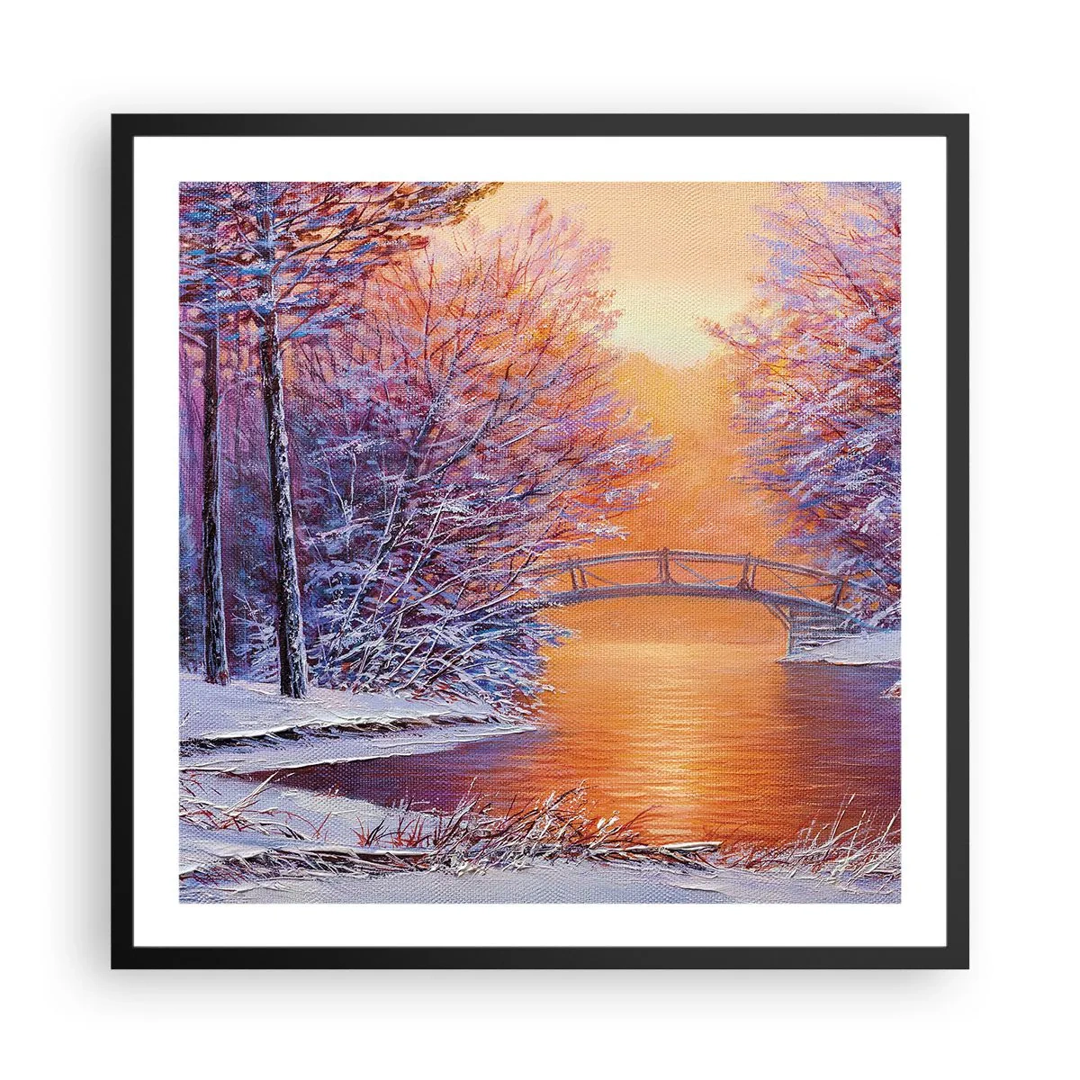 Plagát v čiernom ráme - Stretneme sa tu - 60x60 cm