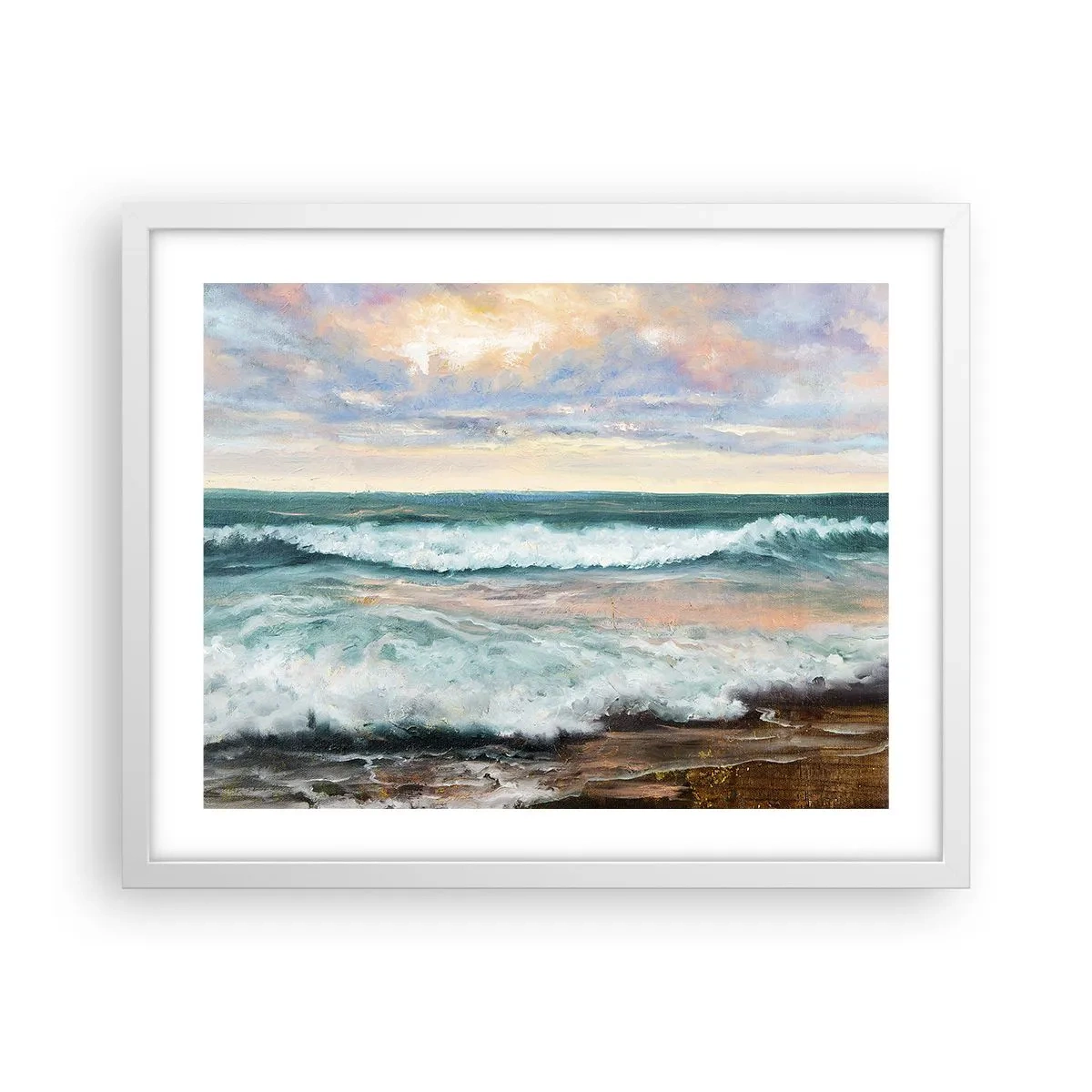 Plagát v bielom ráme - Tu uhladíš dušu - 50x40 cm