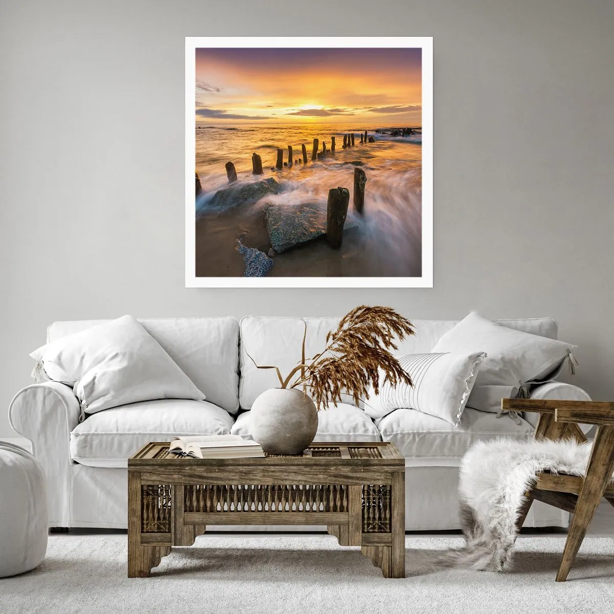 Plagát - Drsná krása Baltského mora  - 40x40 cm